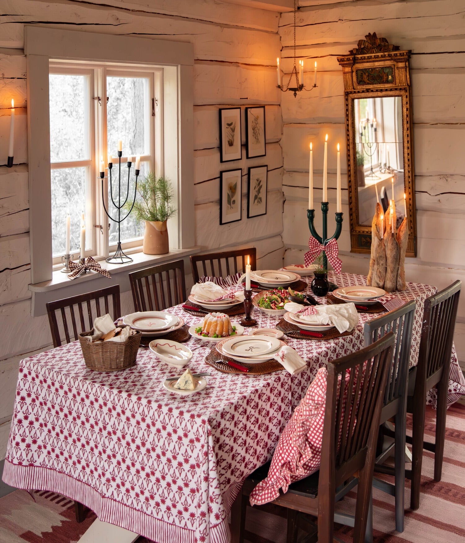 Lily Bordsduk - Burgundy