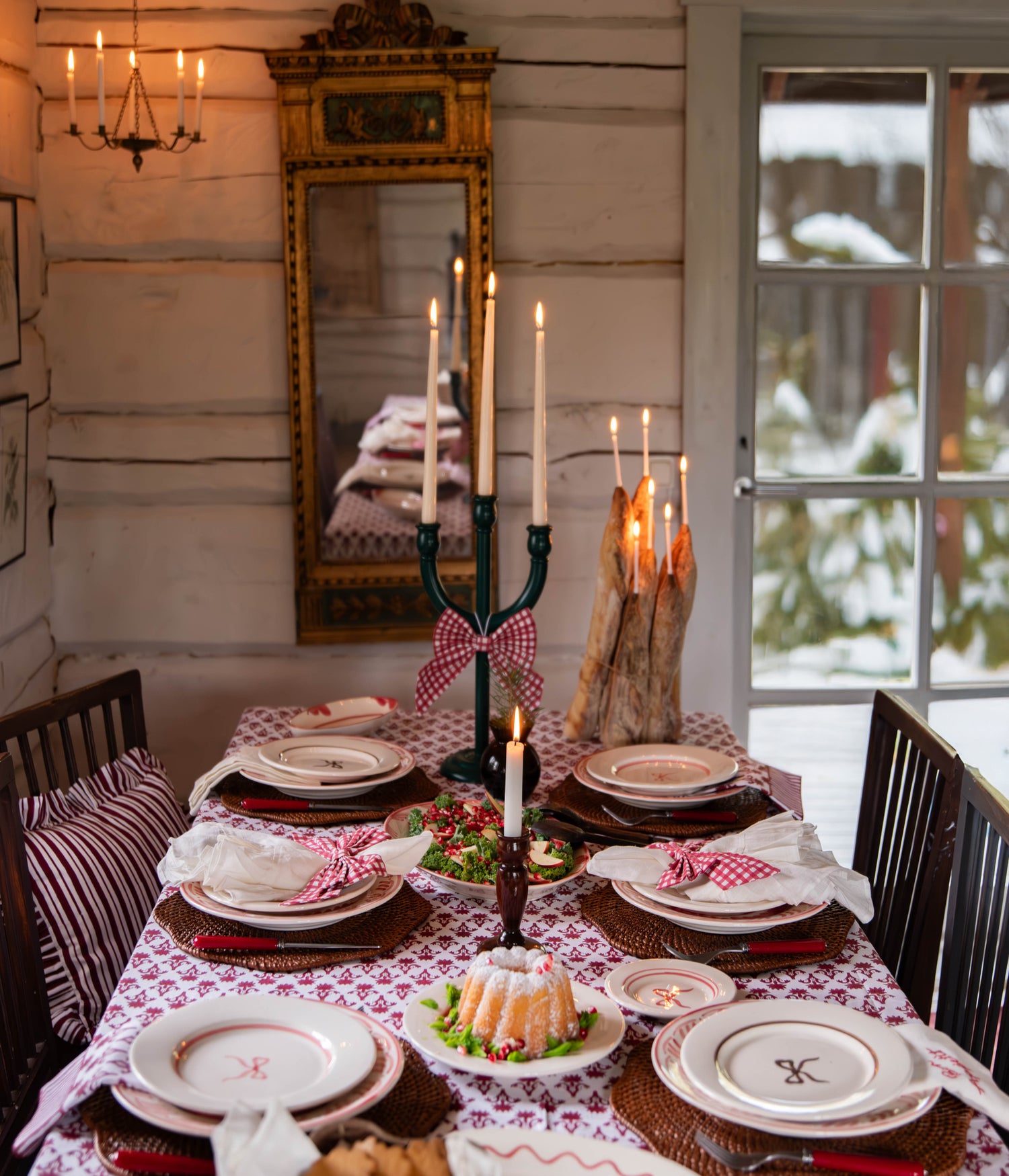 Lily Bordsduk - Burgundy