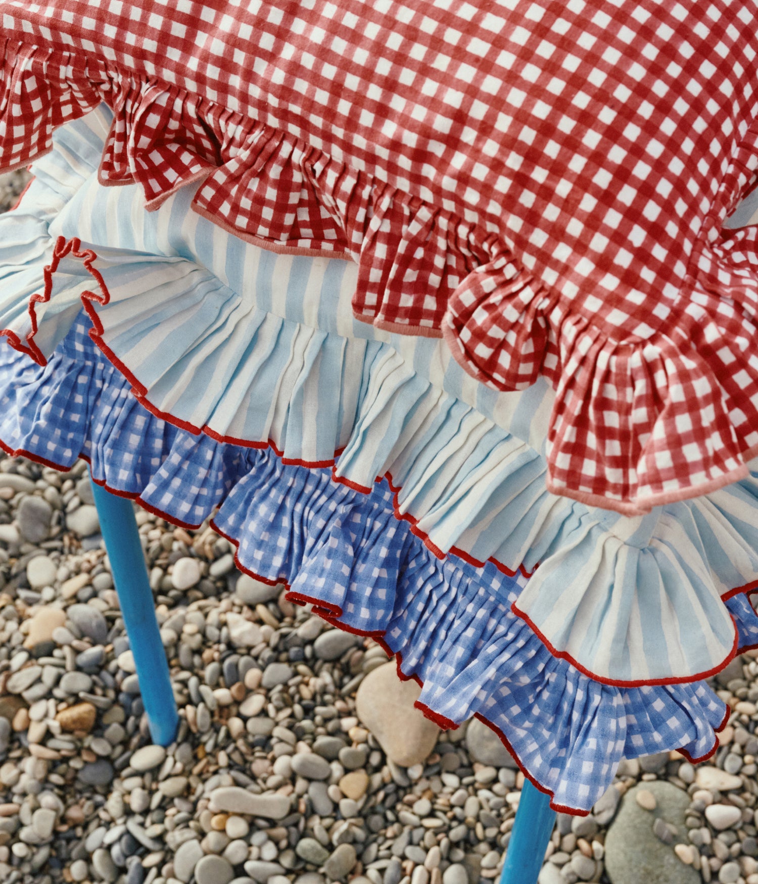 Vichy Cushion Cover - Burgundy 40x40 cm