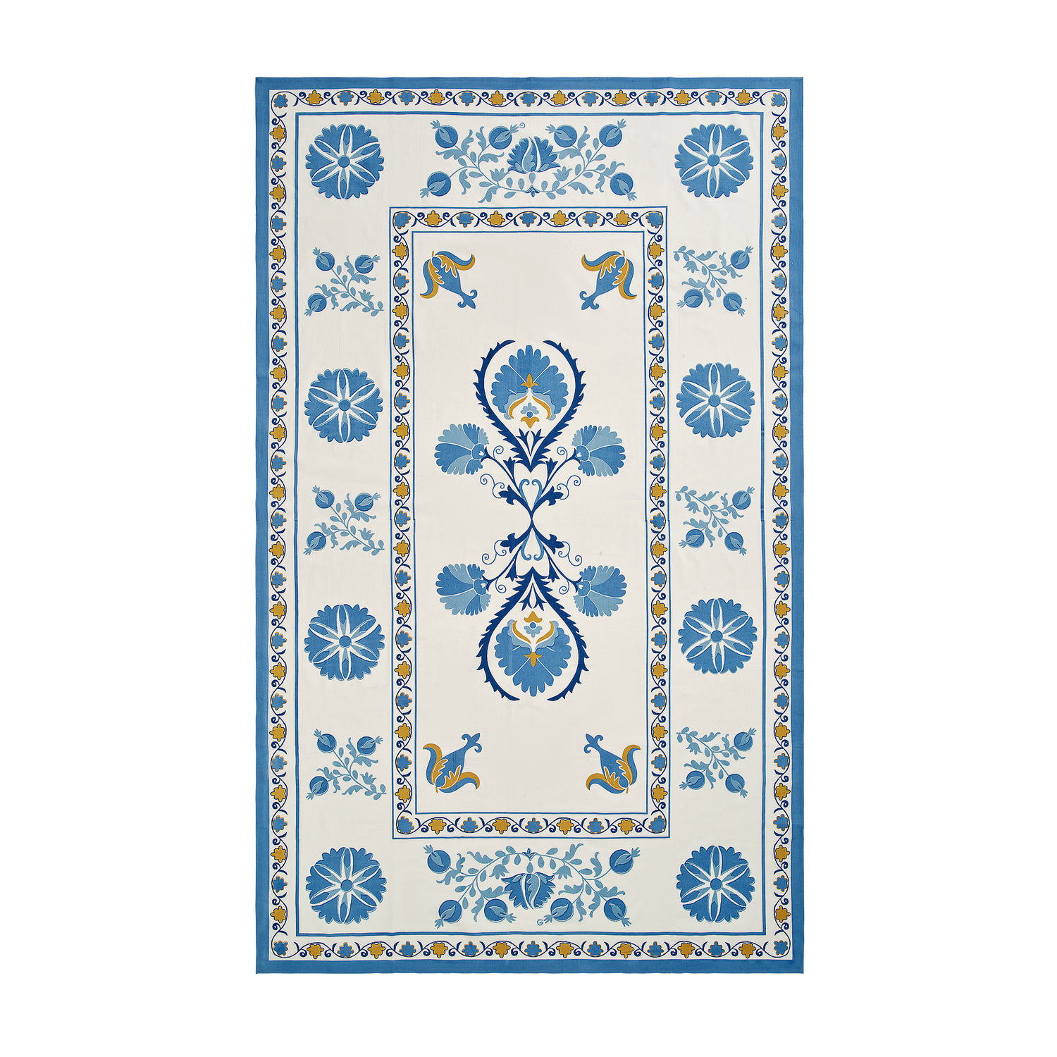 Suzani Tablecloth - Blue